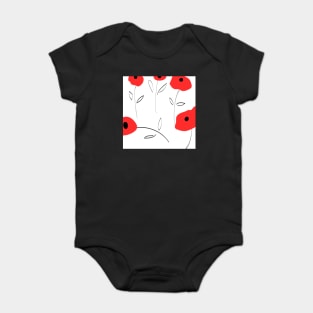 Flowers pattern Baby Bodysuit